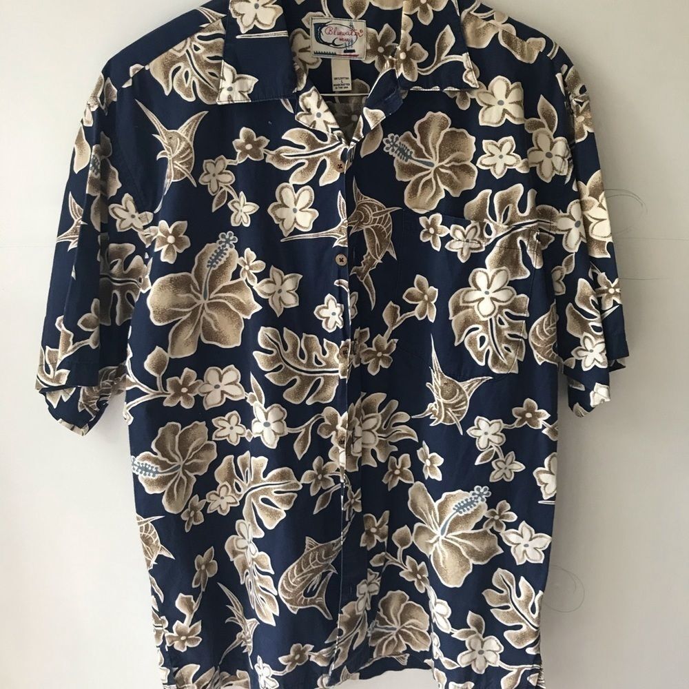 Vintage Bluewater Wear Hawaiian Shirt
